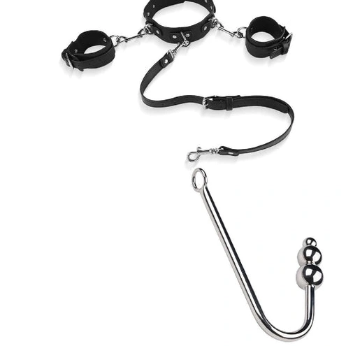 and with 5334 Cuffs Beaded Elegant Anal Hook Collar 0108